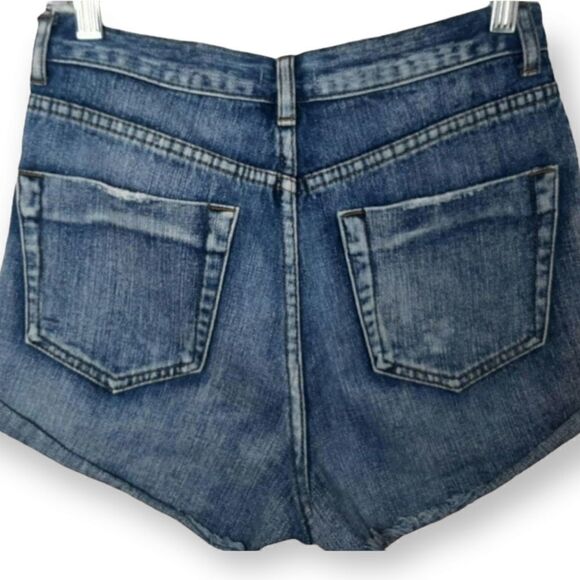 TOBI Distressed High Waist Jean Shorts sz 26 - Picture 3 of 7